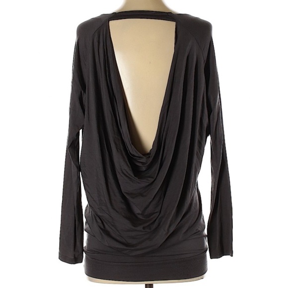 Aritzia Wilfred Gray Francois Drapey Back‎ Shirt XXS - Picture 3 of 5